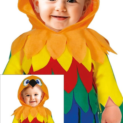 Papegaaien Kostuum Regenboog Baby Onesie van Fiestas Guirca koop je bij Partywinkel