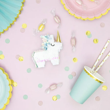 Papieren Rietjes Goud met Sterren 19,5cm 10st van Partydeco koop je bij Partywinkel