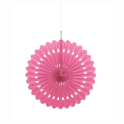 Papieren Waaier Roze 40cm van Unique koop je bij Partywinkel