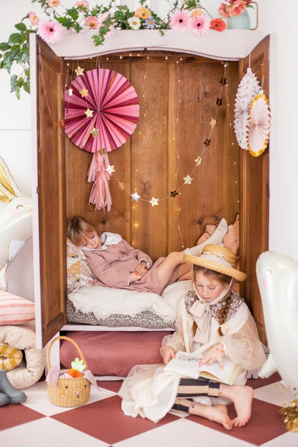 Papieren Waaiers Bloemen 3st van Partydeco koop je bij Partywinkel