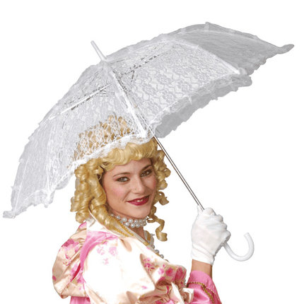 Parasol Wit 70cm van Fiestas Guirca koop je bij Partywinkel