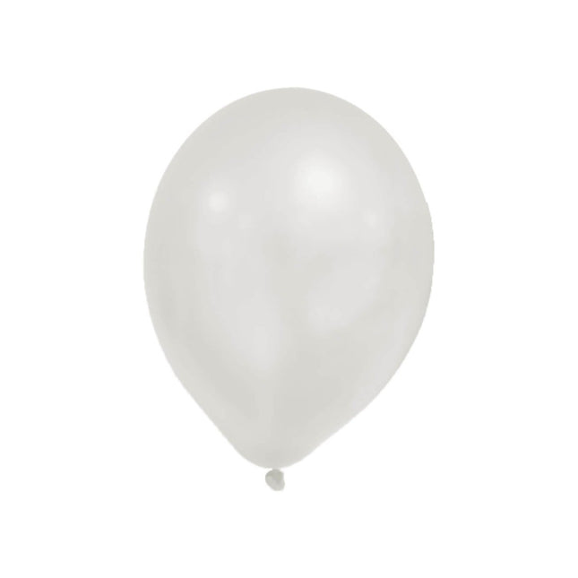 Party Ballonnen Metallic Pastel Wit 8st van Procos koop je bij Partywinkel