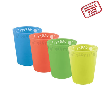 Party Bekers Gekleurd 250ml 4st van Procos koop je bij Partywinkel