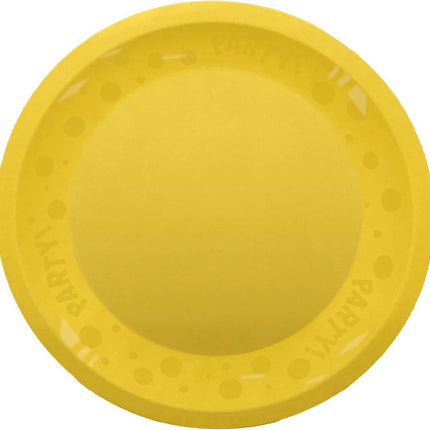 Party Bord Geel Pastel 21cm van Procos koop je bij Partywinkel