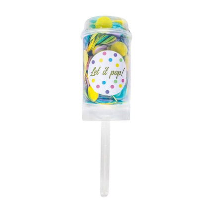 Party Popper Push Pop Paper Round Multicolor Pastel van Riethmueller koop je bij Partywinkel