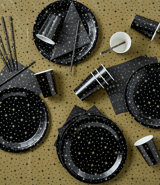 Party Tafelset Zwart Goud 41 delig van Paper Dreams koop je bij Partywinkel