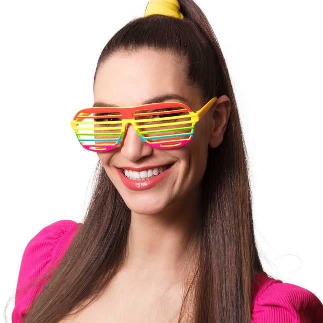 Partybril Regenboog 18cm van Boland koop je bij Partywinkel