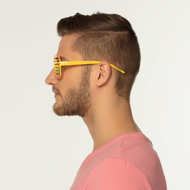 Partybril Regenboog 18cm van Boland koop je bij Partywinkel