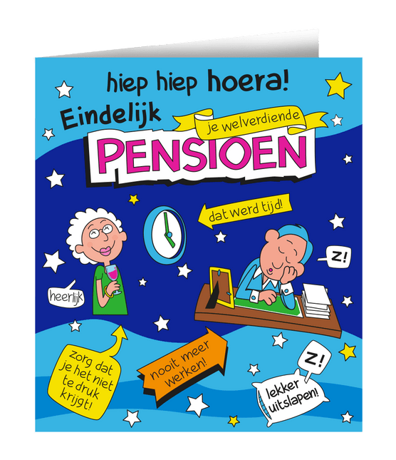 Pensioen Wenskaart 16,5cm van Paper Dreams koop je bij Partywinkel