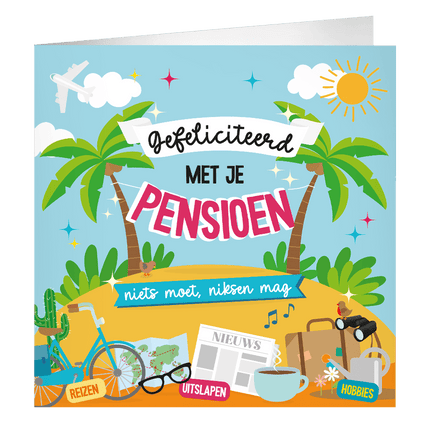 Pensioen Wenskaart 23cm van Paper Dreams koop je bij Partywinkel