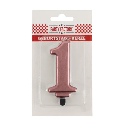 1-årsljus i roséguld