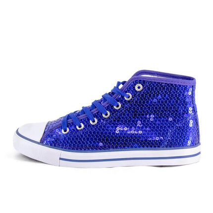 Blå skor med glitter