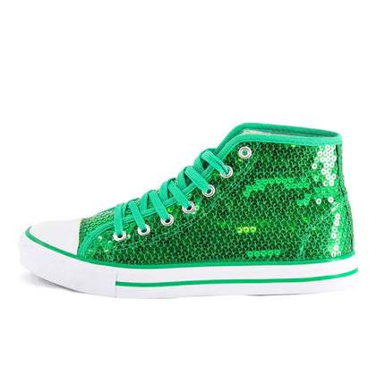 Gröna skor med glitter