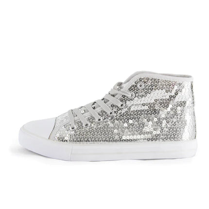 Silverfärgade skor med glitter