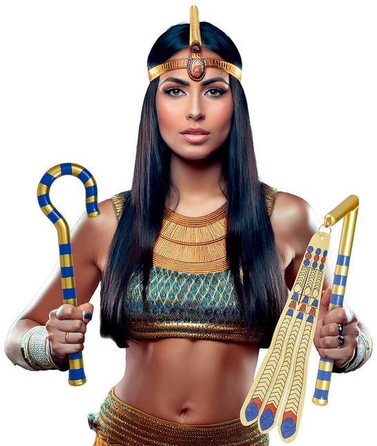 Pharaohs scepter 2 - piece set, 35 cms van Fiestas Guirca koop je bij Partywinkel
