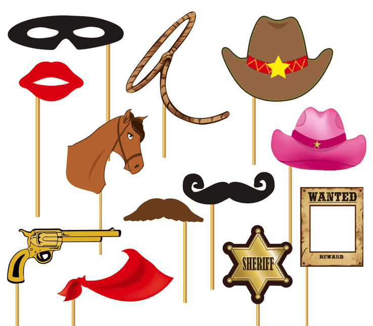 Photobooth Cowboy 12 delig van Fiestas Guirca koop je bij Partywinkel