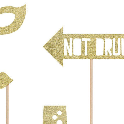 Photobooth Let'S Celebrate Goud 8st van Partydeco koop je bij Partywinkel