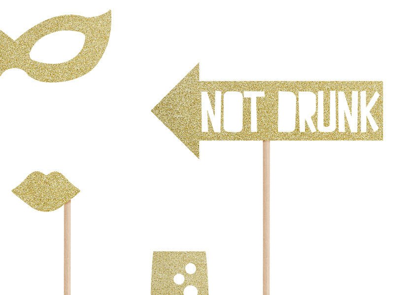 Photobooth Let'S Celebrate Goud 8st van Partydeco koop je bij Partywinkel