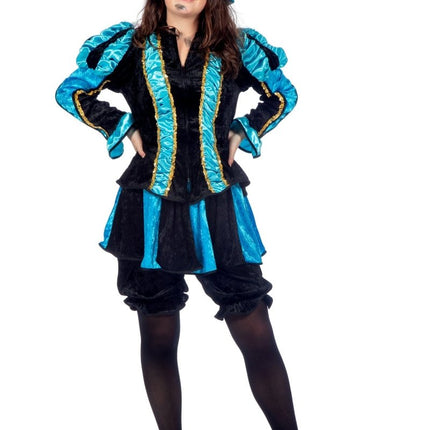 Pietenpak Dames Blauw van Wilbers & Wilbers koop je bij Partywinkel