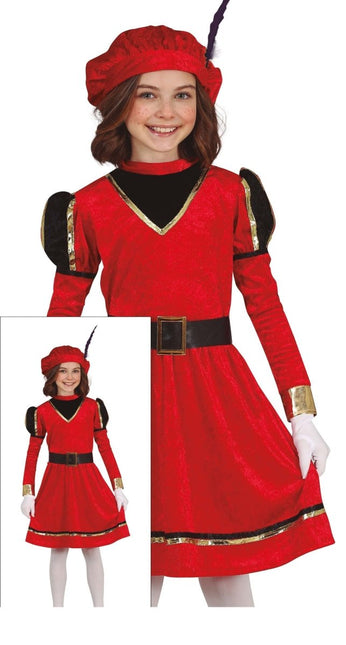 Pietenpak Jurk Kind Rood/Goud van Fiestas Guirca koop je bij Partywinkel