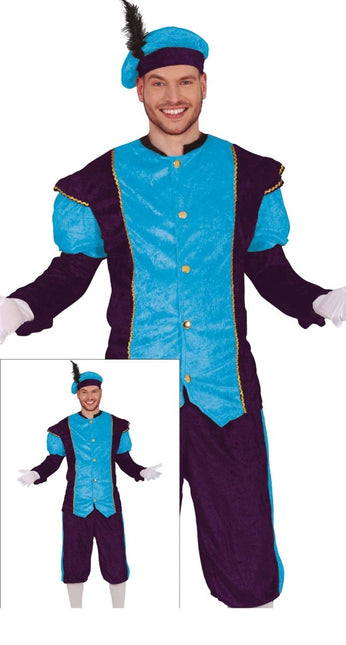 Pietenpak Lichtblauw/Paars van Fiestas Guirca koop je bij Partywinkel