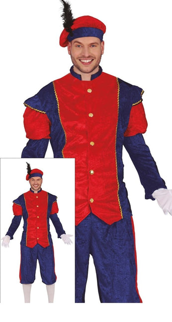 Pietenpak Rood/Blauw van Fiestas Guirca koop je bij Partywinkel