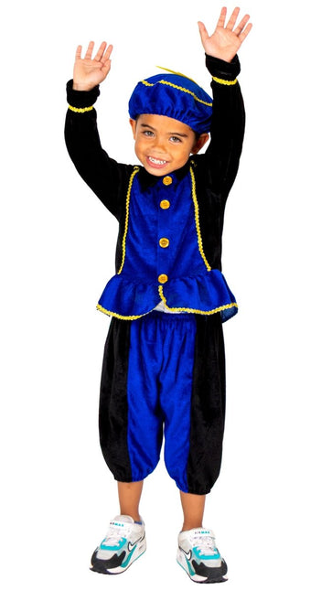 Pietenpakje Kind Blauw/Zwart van Folat koop je bij Partywinkel