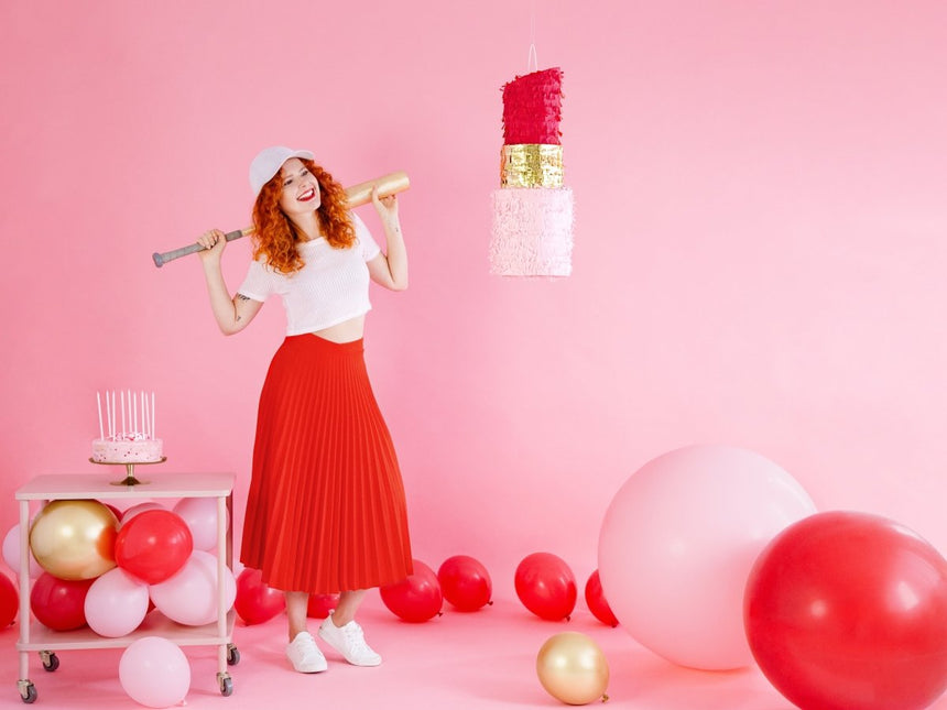 Lippenstift Pinata 54cm van Partydeco koop je bij Partywinkel