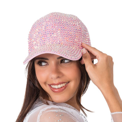 Rosa strasskeps, en storlek