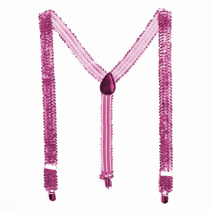 Neonpaljett-hängslen 2,5 cm