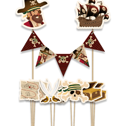 Piraat Taarttopper 30cm van Paper Dreams koop je bij Partywinkel