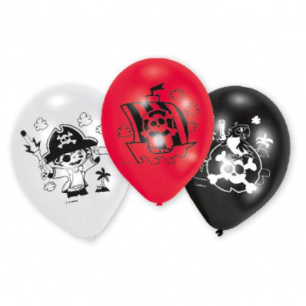 Piraten Ballonnen 23cm 6st van Riethmueller koop je bij Partywinkel