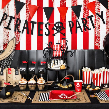 Piraten Borden 20cm 6st van Partydeco koop je bij Partywinkel