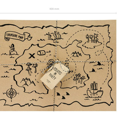 Piraten Placemat Papier 40cm 30st van Partydeco koop je bij Partywinkel