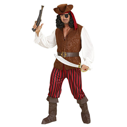 Piratenpak Bruin Rood Heren van Widmann koop je bij Partywinkel