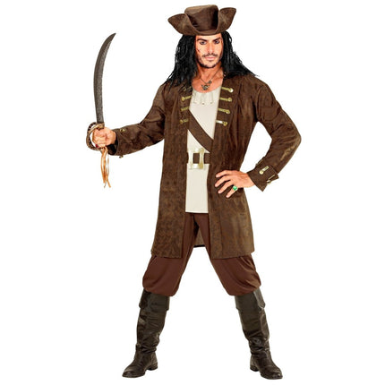 Piratenpak Taupe Bruin Nude Heren van Widmann koop je bij Partywinkel