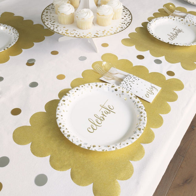 Placemat Goud 8st van Unique koop je bij Partywinkel