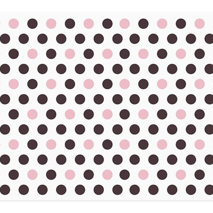 Placemats Roze Zwart 40cm 6st van Partydeco koop je bij Partywinkel