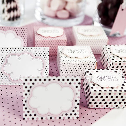 Placemats Roze Zwart 40cm 6st van Partydeco koop je bij Partywinkel