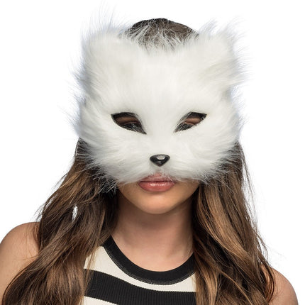 Pluchen masker Witte kat van Boland koop je bij Partywinkel