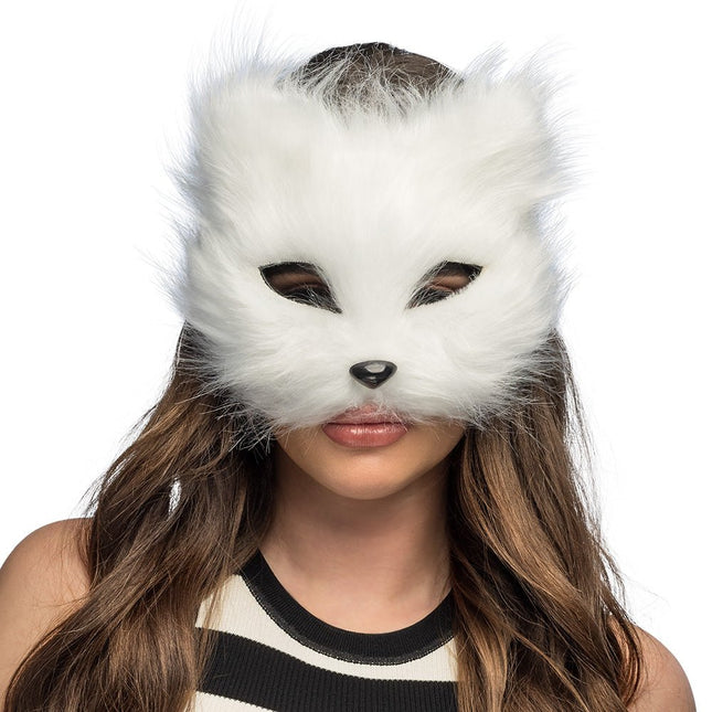 Pluchen masker Witte kat van Boland koop je bij Partywinkel