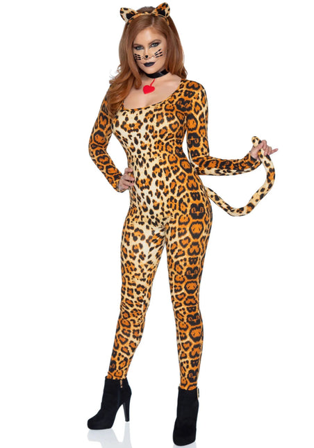 Poema Catsuit Oranje Dames Leg Avenue van Leg Avenue koop je bij Partywinkel