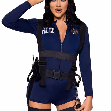 Politie Pak Blauw Dames Bodysuit Leg Avenue van Leg Avenue koop je bij Partywinkel