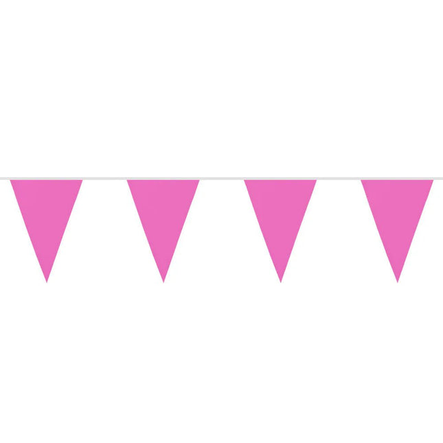 Polyester vlaggenlijn roze (26 x 18 cm)(6 m) van Boland koop je bij Partywinkel