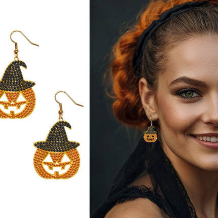 Pompoen Oorbellen Oranje 2cm van Fiestas Guirca koop je bij Partywinkel