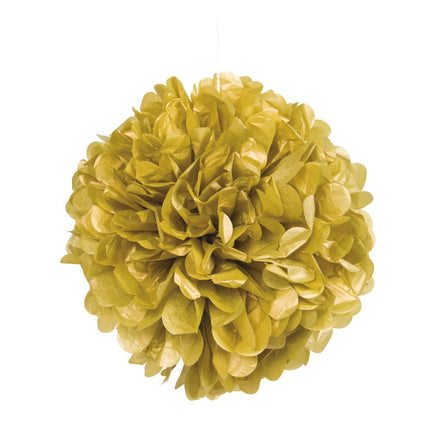 Pompon Goud 40cm van Unique koop je bij Partywinkel