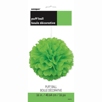 Pompon Lime Groen 40cm van Unique koop je bij Partywinkel