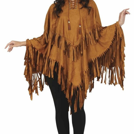 Poncho Dames Bruin M van Fiestas Guirca koop je bij Partywinkel