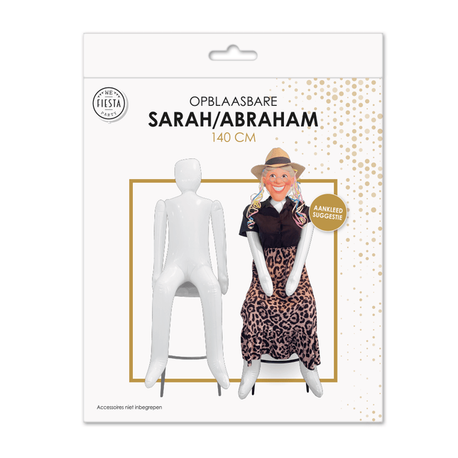 Pop Opblaas Abraham/ Sarah 1,45m van WeFiesta koop je bij Partywinkel