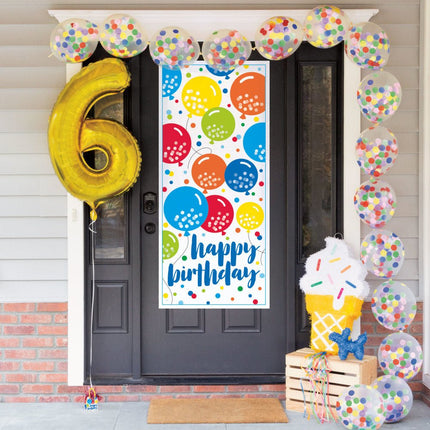 Poster Happy Birthday 1,52m van Unique koop je bij Partywinkel